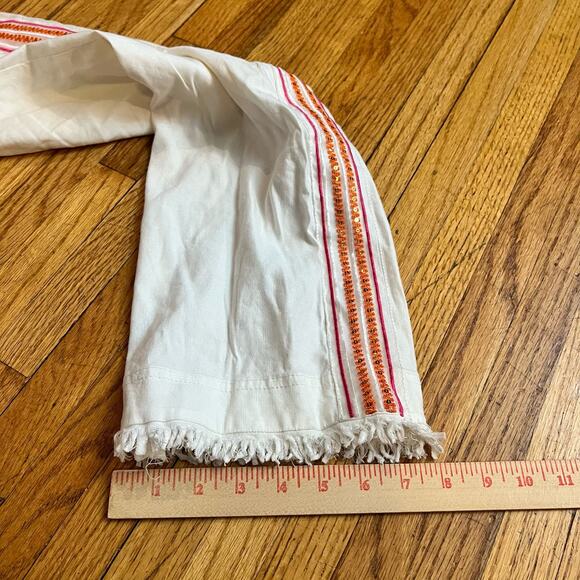 Trina Turk INC Pants Womens 4 White Side Stripe Linen Blend Straight - Picture 10 of 13